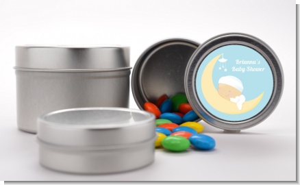 Over The Moon Boy - Custom Baby Shower Favor Tins