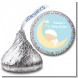 Over The Moon Boy - Hershey Kiss Baby Shower Sticker Labels thumbnail