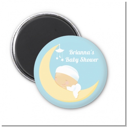 Over The Moon Boy - Personalized Baby Shower Magnet Favors