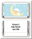 Over The Moon Boy - Personalized Baby Shower Mini Candy Bar Wrappers