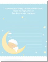 Over The Moon Boy - Baby Shower Notes of Advice