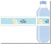 Over The Moon Boy - Personalized Baby Shower Water Bottle Labels