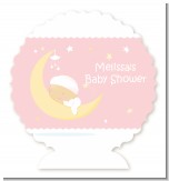 Over The Moon Girl - Personalized Baby Shower Centerpiece Stand