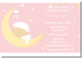 Over The Moon Girl - Baby Shower Invitations