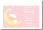 Over The Moon Girl - Baby Shower Petite Invitations