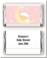 Over The Moon Girl - Personalized Baby Shower Mini Candy Bar Wrappers