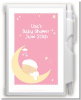 Over The Moon Girl - Baby Shower Personalized Notebook Favor
