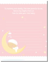 Over The Moon Girl - Baby Shower Notes of Advice