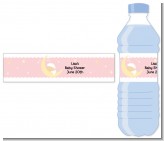 Over The Moon Girl - Personalized Baby Shower Water Bottle Labels