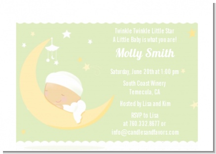 Over The Moon - Baby Shower Petite Invitations