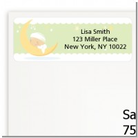 Over The Moon - Baby Shower Return Address Labels