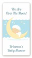 Over The Moon Boy - Custom Rectangle Baby Shower Sticker/Labels thumbnail