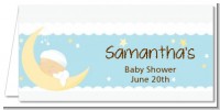 Over The Moon Boy - Personalized Baby Shower Place Cards