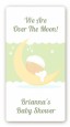 Over The Moon - Custom Rectangle Baby Shower Sticker/Labels thumbnail