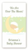 Over The Moon - Custom Rectangle Baby Shower Sticker/Labels