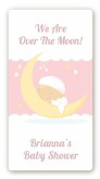 Over The Moon Girl - Custom Rectangle Baby Shower Sticker/Labels