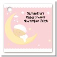 Over The Moon Girl - Personalized Baby Shower Card Stock Favor Tags thumbnail