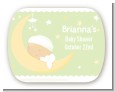 Over The Moon - Personalized Baby Shower Rounded Corner Stickers thumbnail
