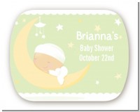 Over The Moon - Personalized Baby Shower Rounded Corner Stickers