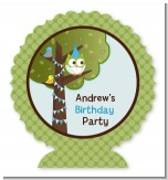 Owl Birthday Boy - Personalized Birthday Party Centerpiece Stand
