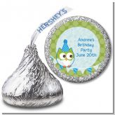 Owl Birthday Boy - Hershey Kiss Birthday Party Sticker Labels