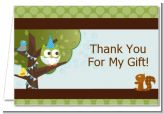 Owl Birthday Boy - Birthday Party Thank You Cards