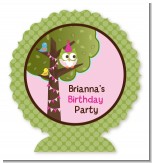 Owl Birthday Girl - Personalized Birthday Party Centerpiece Stand