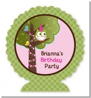 Owl Birthday Girl - Personalized Birthday Party Centerpiece Stand