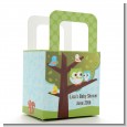 Owl - Look Whooo's Having A Boy - Personalized Baby Shower Favor Boxes thumbnail