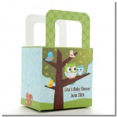 Owl - Look Whooo's Having A Boy - Personalized Baby Shower Favor Boxes