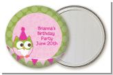 Owl Birthday Girl - Personalized Birthday Party Pocket Mirror Favors