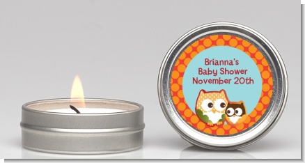 Owl - Fall Theme or Halloween - Baby Shower Candle Favors