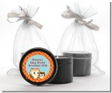 Owl - Fall Theme or Halloween - Baby Shower Black Candle Tin Favors