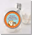 Owl - Fall Theme or Halloween - Personalized Baby Shower Candy Jar thumbnail