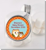 Owl - Fall Theme or Halloween - Personalized Baby Shower Candy Jar