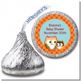 Owl - Fall Theme or Halloween - Hershey Kiss Baby Shower Sticker Labels
