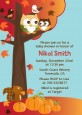 Owl - Fall Theme or Halloween - Baby Shower Invitations thumbnail