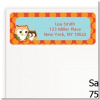 Owl - Fall Theme or Halloween - Baby Shower Return Address Labels