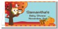 Owl - Fall Theme or Halloween - Personalized Baby Shower Place Cards thumbnail
