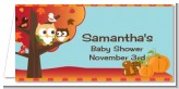 Owl - Fall Theme or Halloween - Personalized Baby Shower Place Cards