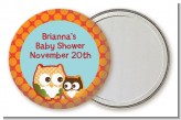 Owl - Fall Theme or Halloween - Personalized Baby Shower Pocket Mirror Favors