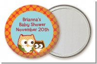 Owl - Fall Theme or Halloween - Personalized Baby Shower Pocket Mirror Favors