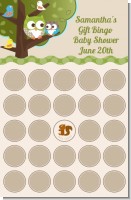 Owl - Look Whooo's Having A Baby - Baby Shower Gift Bingo Game Card