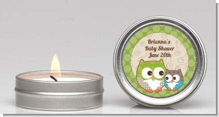 Owl - Look Whooo's Having A Baby - Baby Shower Candle Favors