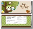 Owl - Look Whooo's Having A Baby - Personalized Baby Shower Candy Bar Wrappers thumbnail