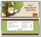 Owl - Look Whooo's Having A Baby - Personalized Baby Shower Candy Bar Wrappers