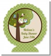 Owl - Look Whooo's Having A Baby - Personalized Baby Shower Centerpiece Stand thumbnail