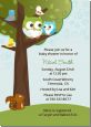 Owl - Look Whooo's Having A Boy - Baby Shower Invitations thumbnail
