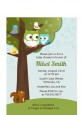 Owl - Look Whooo's Having A Boy - Baby Shower Petite Invitations thumbnail