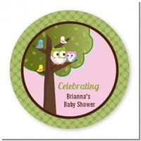Owl - Look Whooo's Having A Girl - Personalized Baby Shower Table Confetti